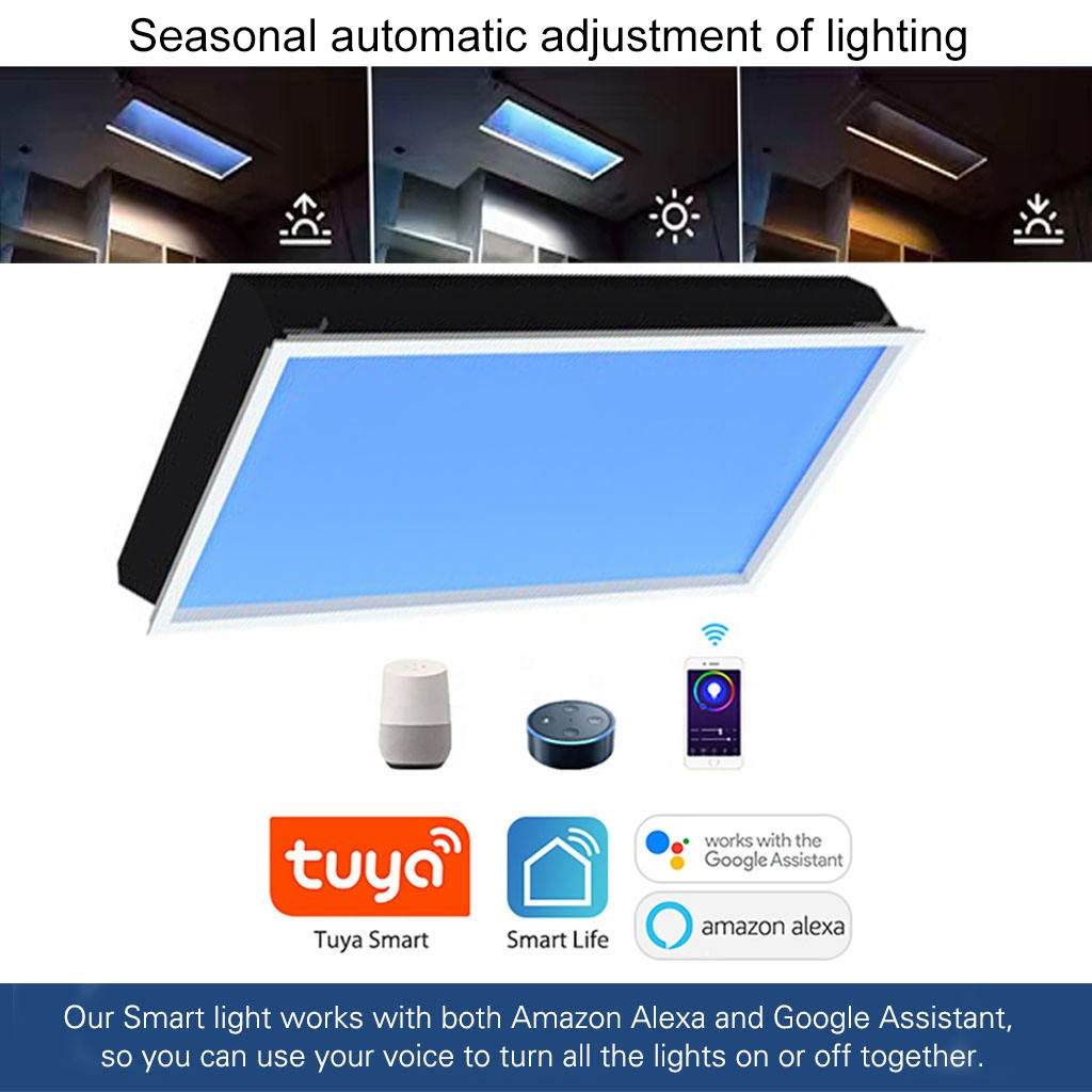 Smart Home Decor Blue LED Panel Light APP Control Recessed Sky Lamp Indoor Led Ceiling
