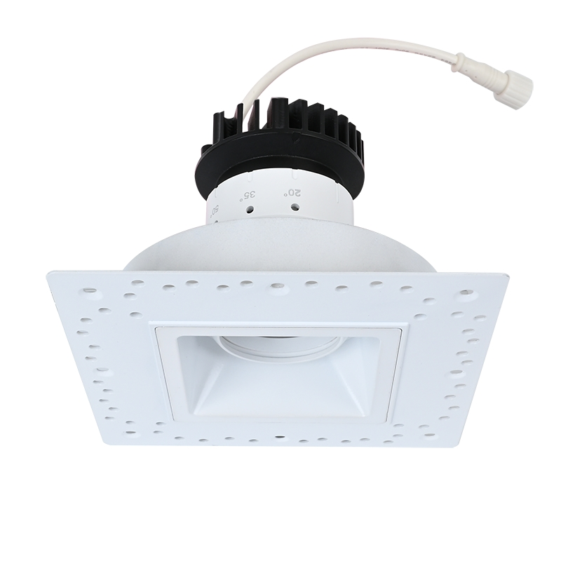 Factory Price Innovative Beam Angle Adjustable Gimbal Square Trimless LED Downlight Recessed Embedded Flangelss Down Light Ceiling Downlight