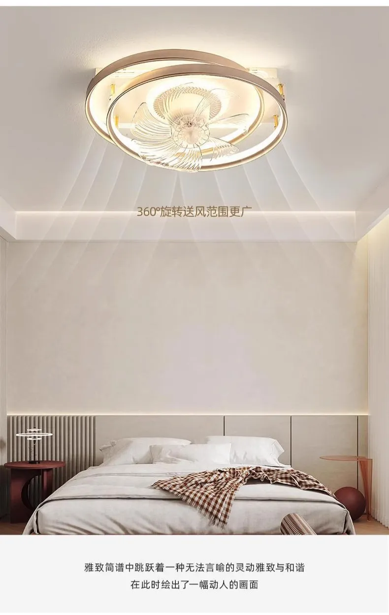 Modern Minimalist Style LED Ceiling Fan Lighting Effects