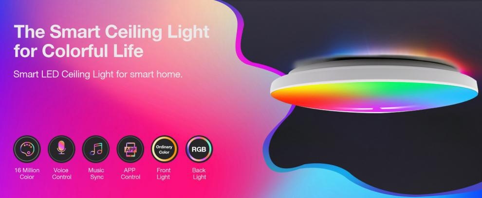 Modern Acrylic Tuya Smart RGBCW Ceiling Light