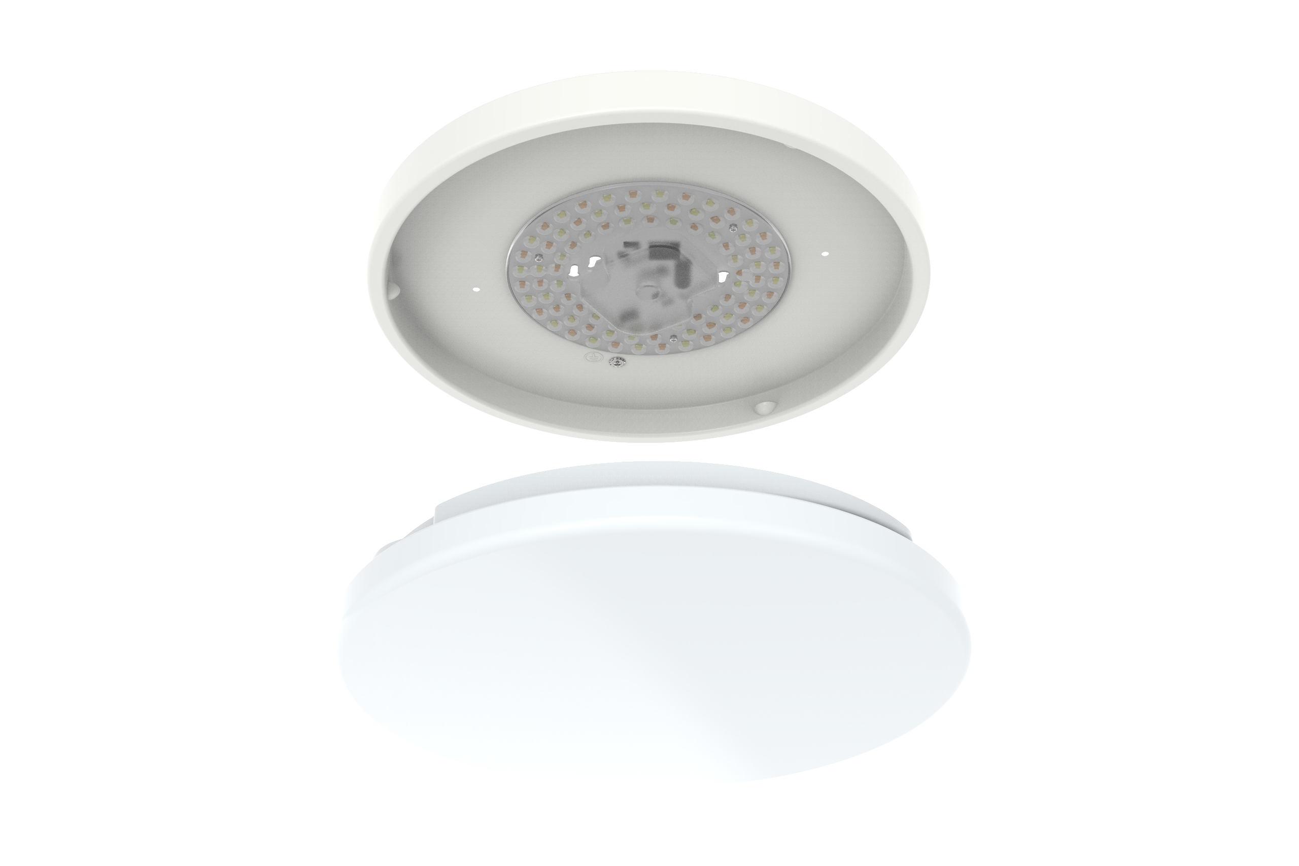 13 Inch Round LED Full Spectrum Flush Mount Ceiling Light CCT IP44 CRI>80 Natural Sunlight for Bedroom Living Room Kitchen