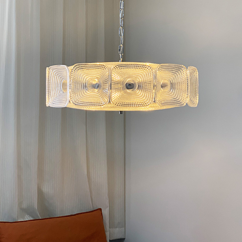 Murano Glass Chandelier Pendant Lamp Modern Decorative Lighting 3000K CCT Industrial French Minimalist Ceiling Hanging Lamp