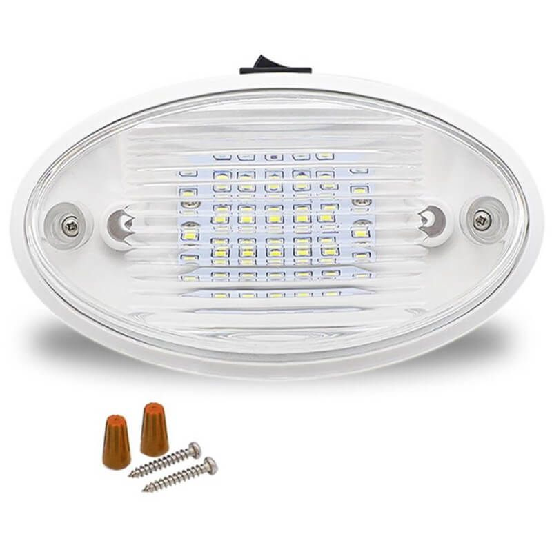 12V RV Trailer Camper Caravan Van Porch LED Exterior Outdoor Light on/off Switch Replacement Ceiling Wall Light