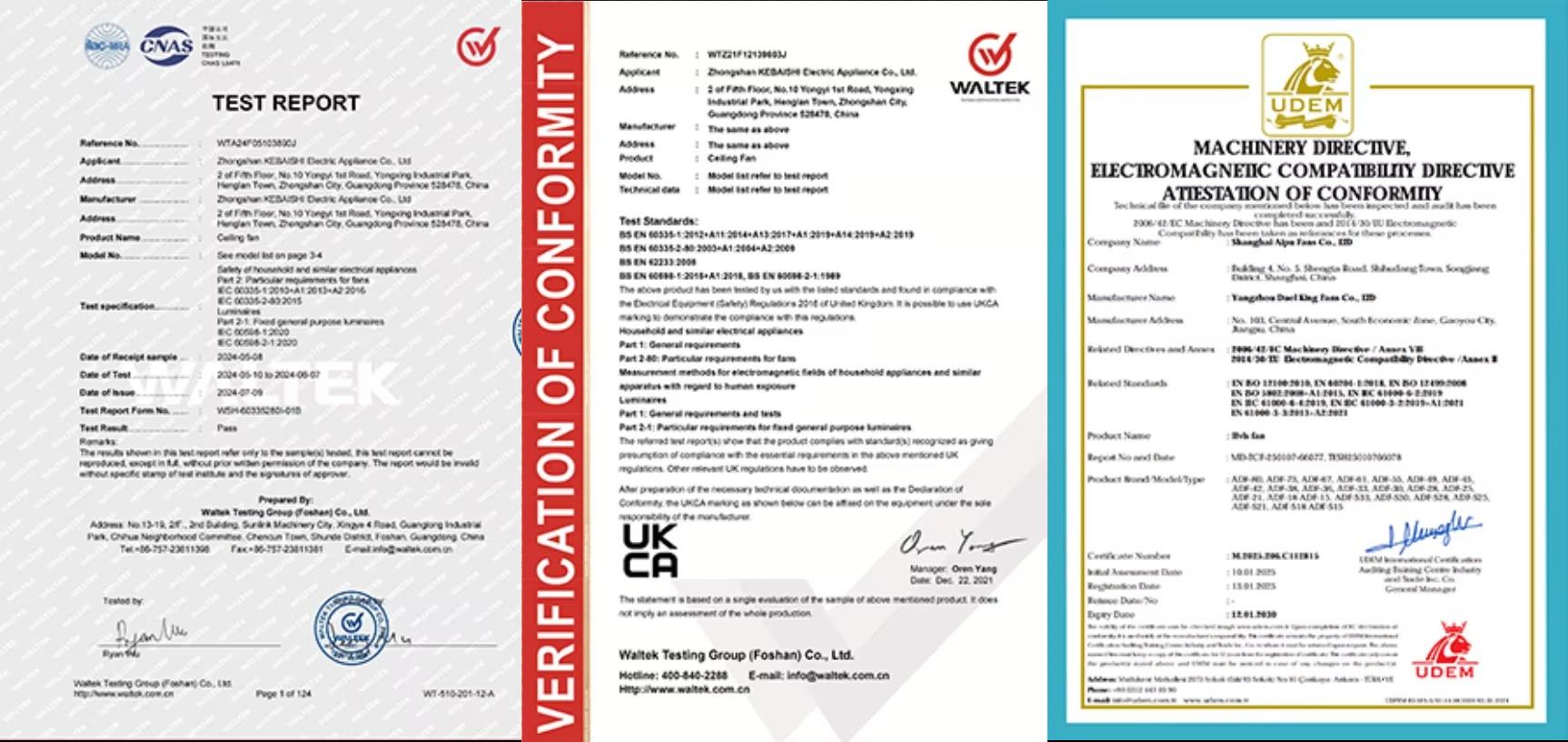 Production Qualification Certifications