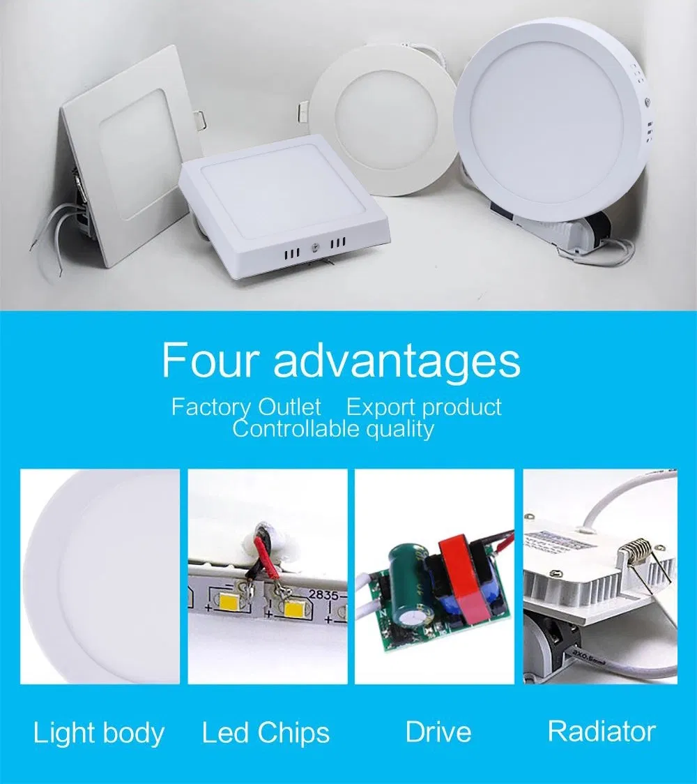 Ce UL Saso Round 12W 16W Ultra Thin LED Panel Lighting for Ceiling, Office, Store, Supermarket, Museum, Library, Classroom From Best Distributor
