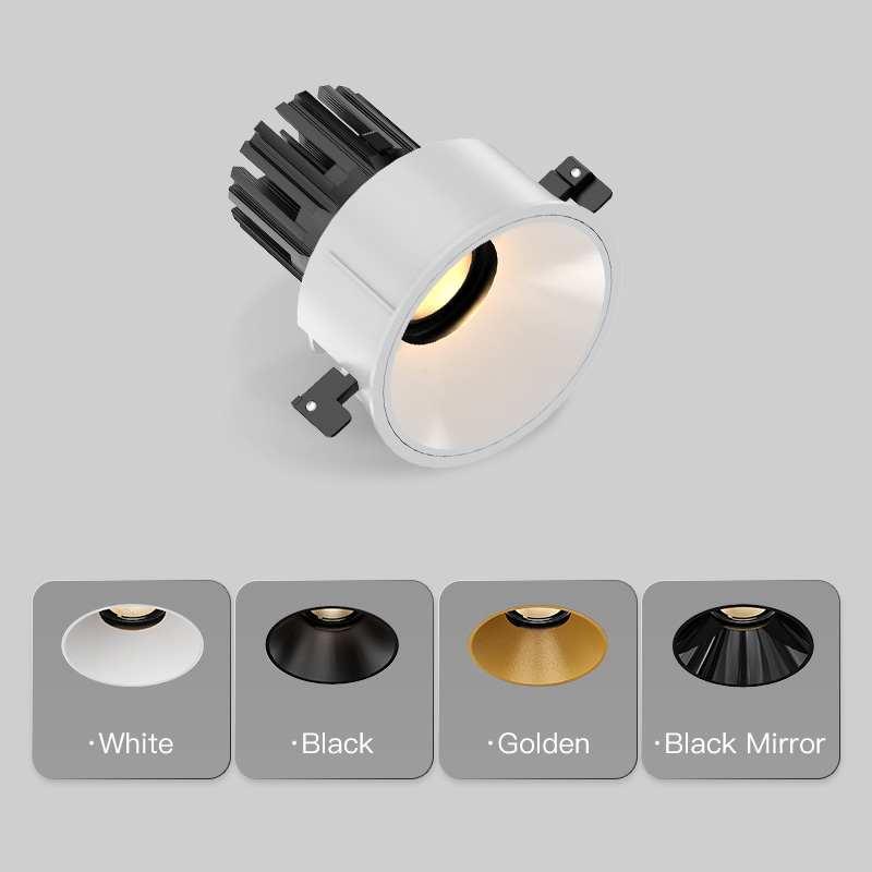 XRZLux 15W Dimmable CCT Change LED Smart Recessed Downlight Modern Anti-Glare ETL Ceiling Spotlight Hotel COB Spot Light