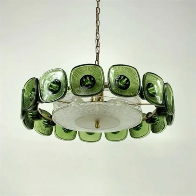 Murano Glass Chandelier Pendant Lamp Modern Decorative Lighting 3000K CCT Industrial French Minimalist Ceiling Hanging Lamp