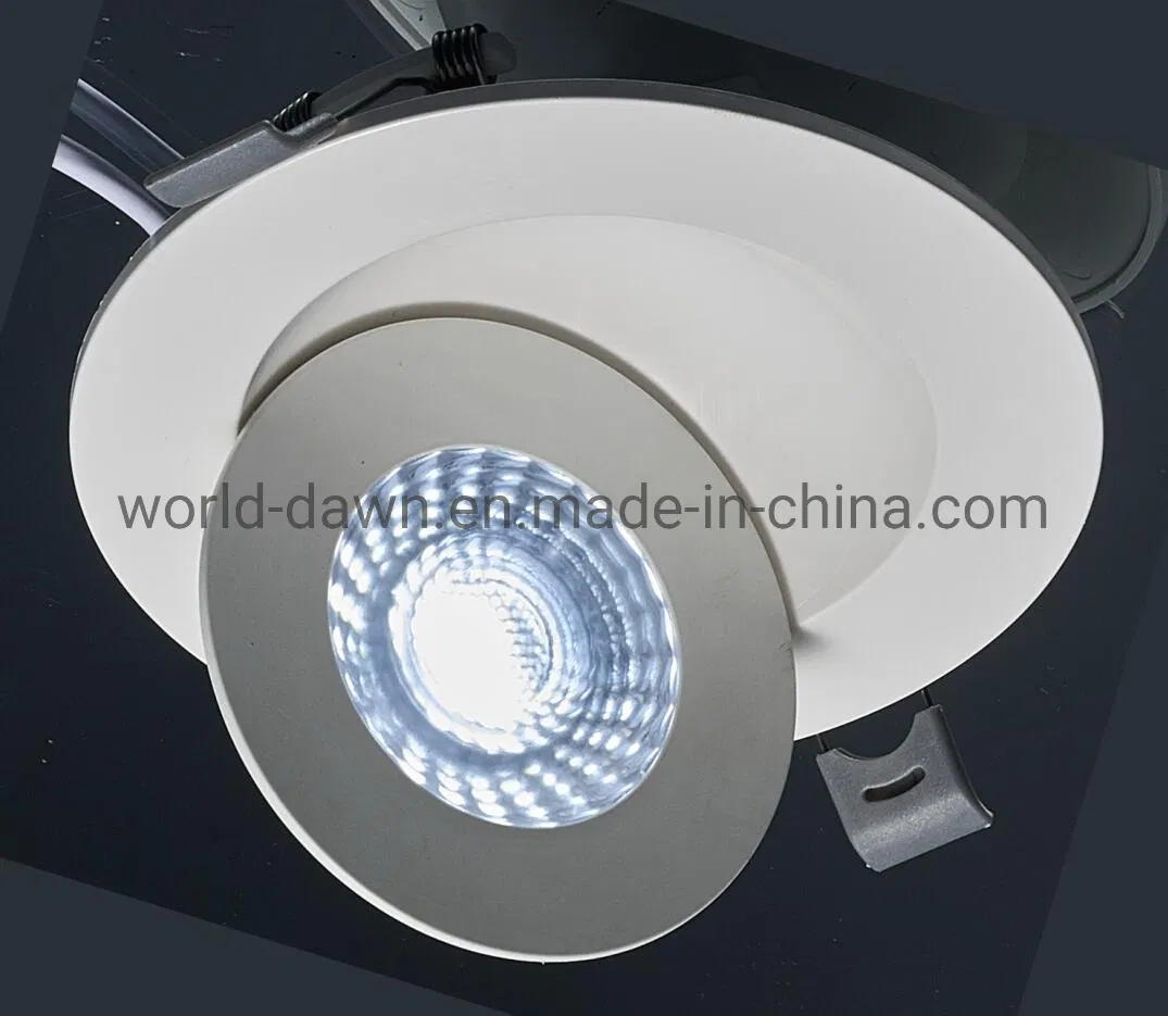 Round Shape LED Ceiling Lights 7W Gimbal Lighting Recessed LED Panel Light