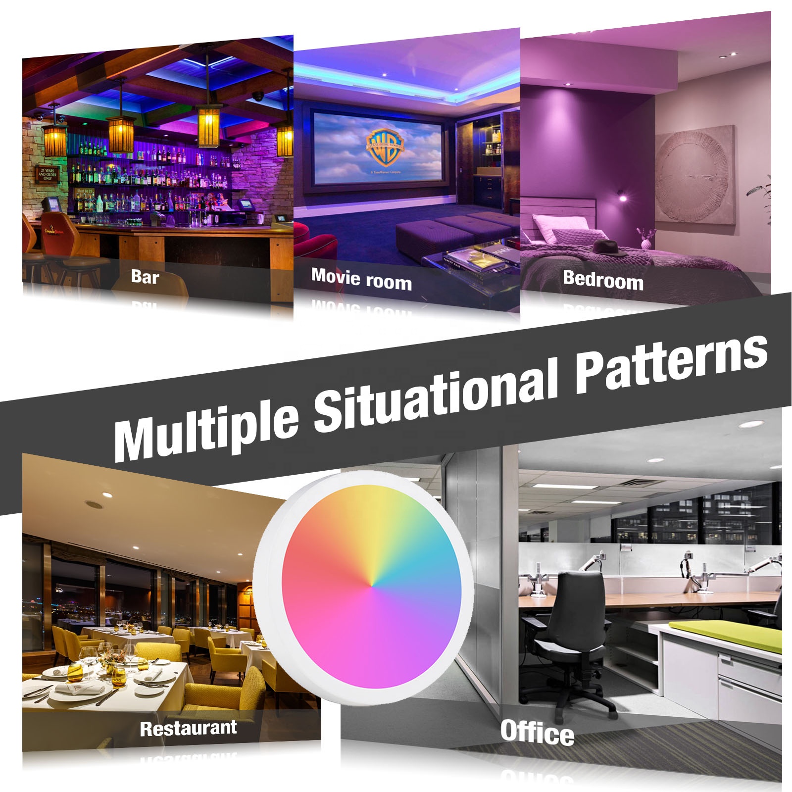 9W 12W 18W 24W LED RGB Multi CCT Tuya WiFi Ultra Thin Round Square Modern Smart Ceiling Panel Light