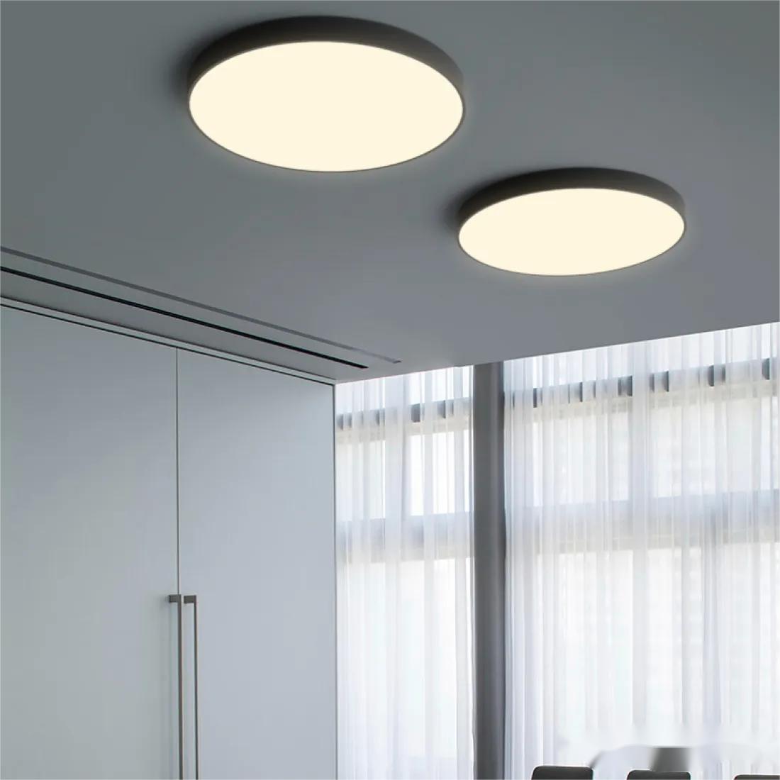 Modern Smart Home Office Interior Lamp Round Slim Smart Remote Control LED Ceiling Lights
