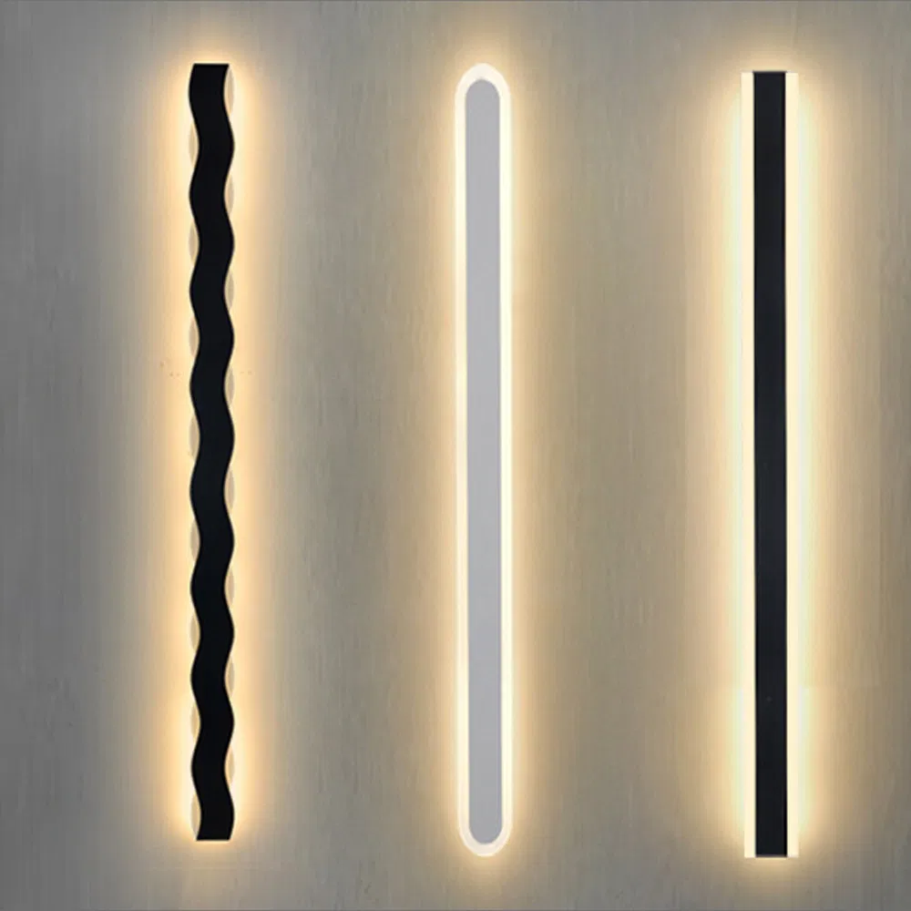 Modern Waterproof Outdoor Long Strip LED Wall Lamp IP65 Wall Light Garden Porch Sconce Light 110V 220V Sconce Luminaire