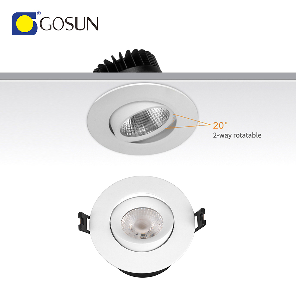 Flicker Free 8-90W CRI80/90/97 Anti-glare Recessed 5 Years Warranty LED COB Downlight