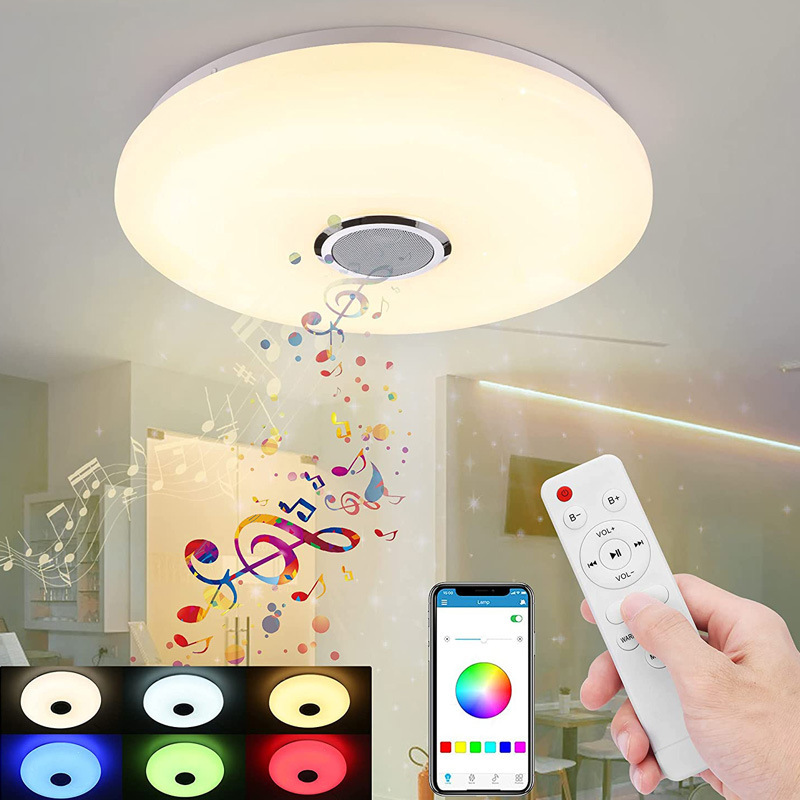 For Music LED Ceiling Lamp for Bedroom APP Control Multi-Color Smart Home Lights Direct From Factory New Model
