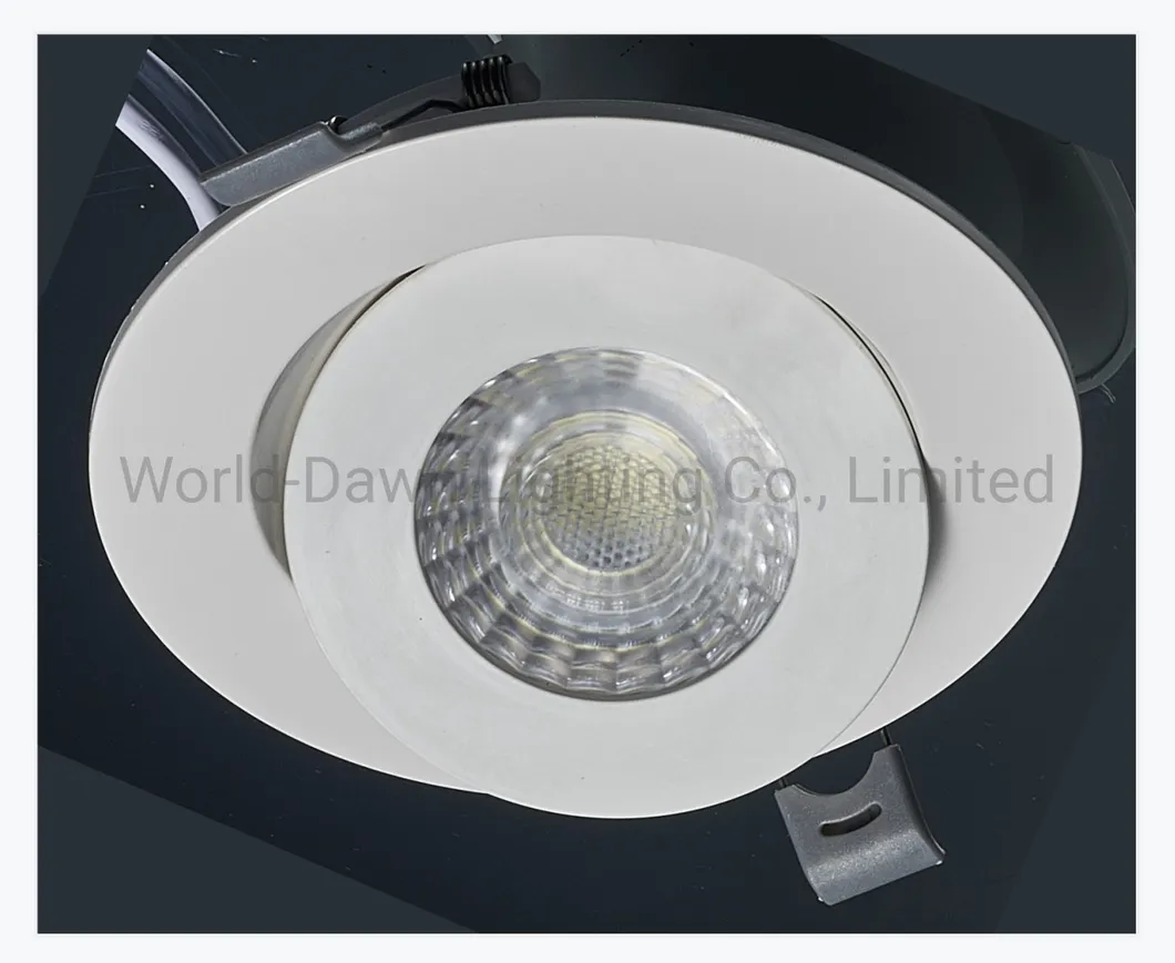 Round Shape LED Ceiling Lights 7W Gimbal Lighting Recessed LED Panel Light