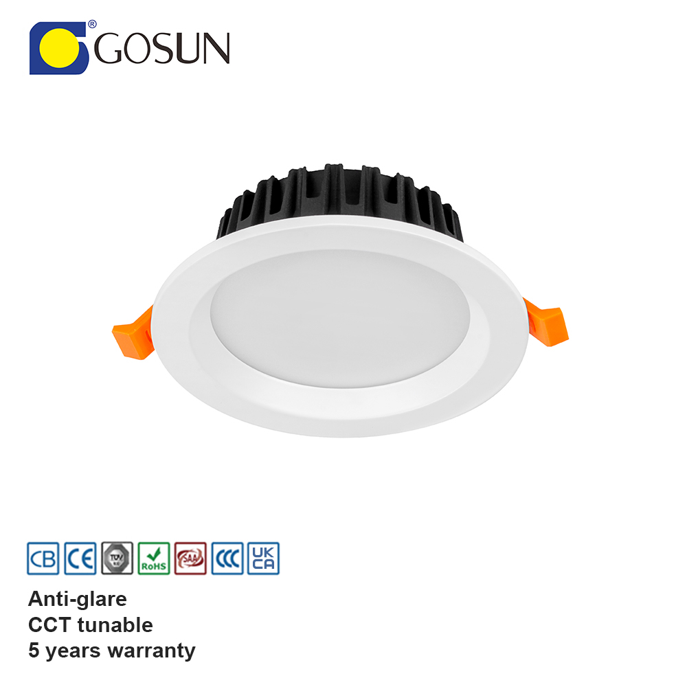 8W Dimmable LED Downlight 2700-7000K CRI90 Fire Rated Recessed Housing 100-277V Hotel Corridor Safety Lighting