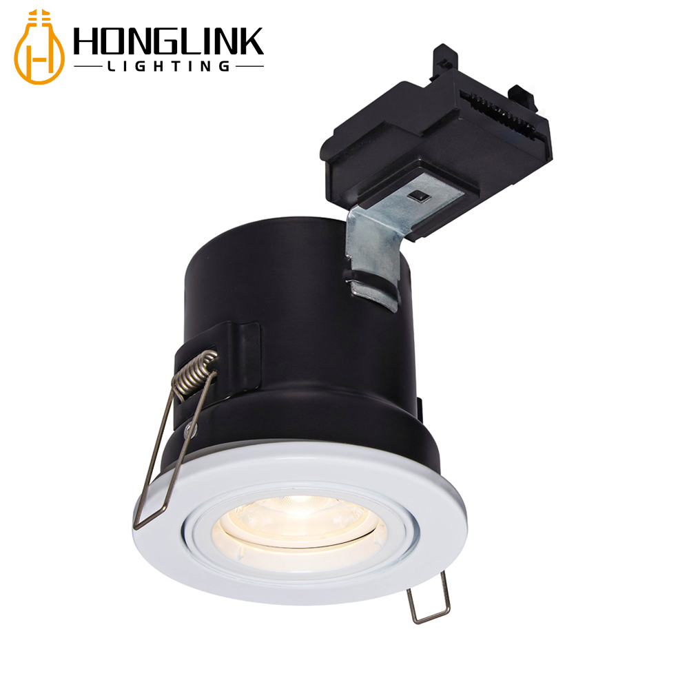 UK Standard Tiltable GU10 Fire Rated Downlight Recessed Fireproof Downlight