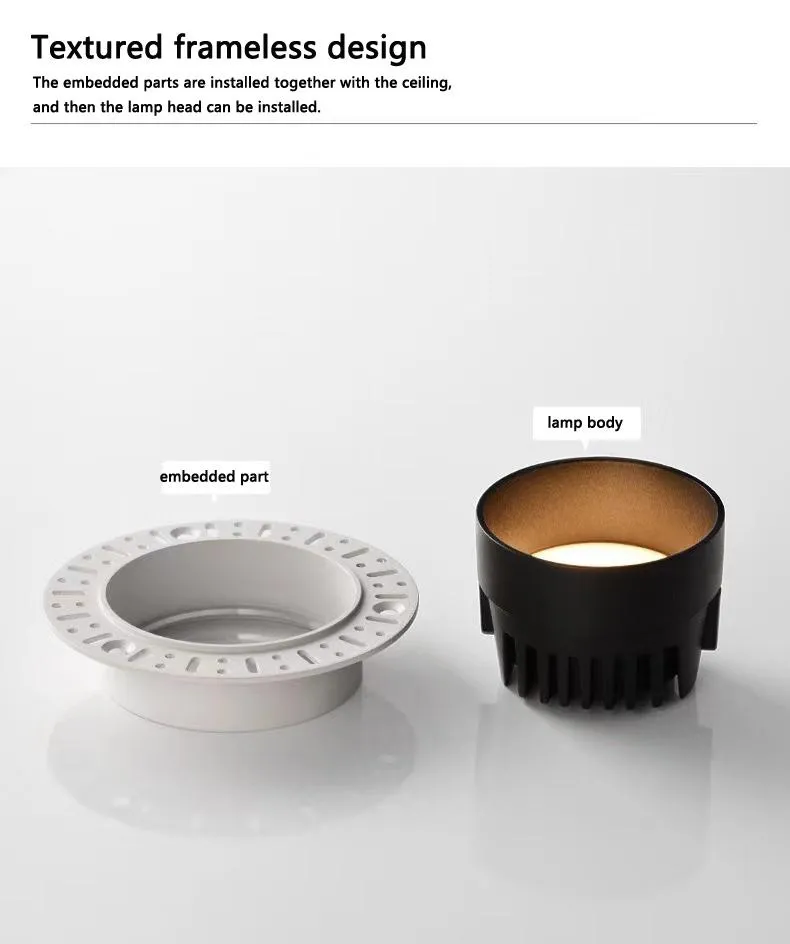 Ceiling Recessed 7W 10W 15W Ultra-Thin Frameless Spotlight LED Downlight