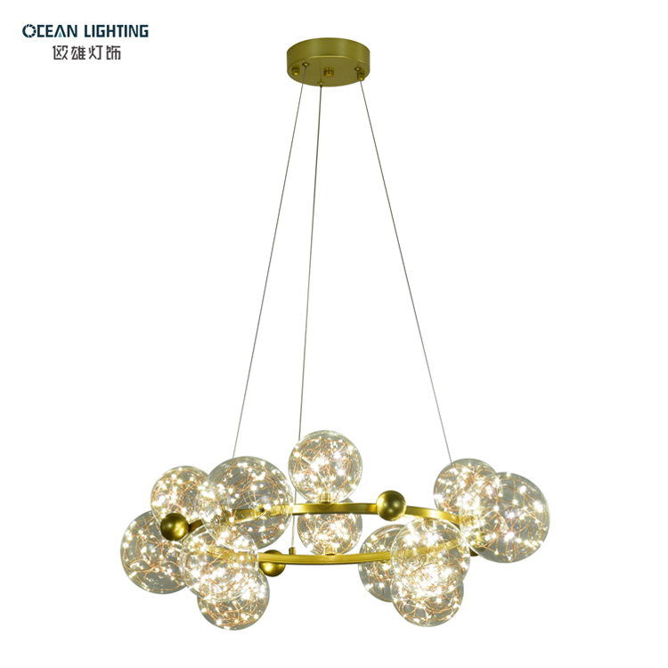 Ocean Lighting Minimalist Simple Modern Black Metal LED Ceiling Lamp Living Room