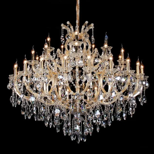 Villa Minimalist Staircases Modern Chandelier Indoor High Ceiling Gold Lamps