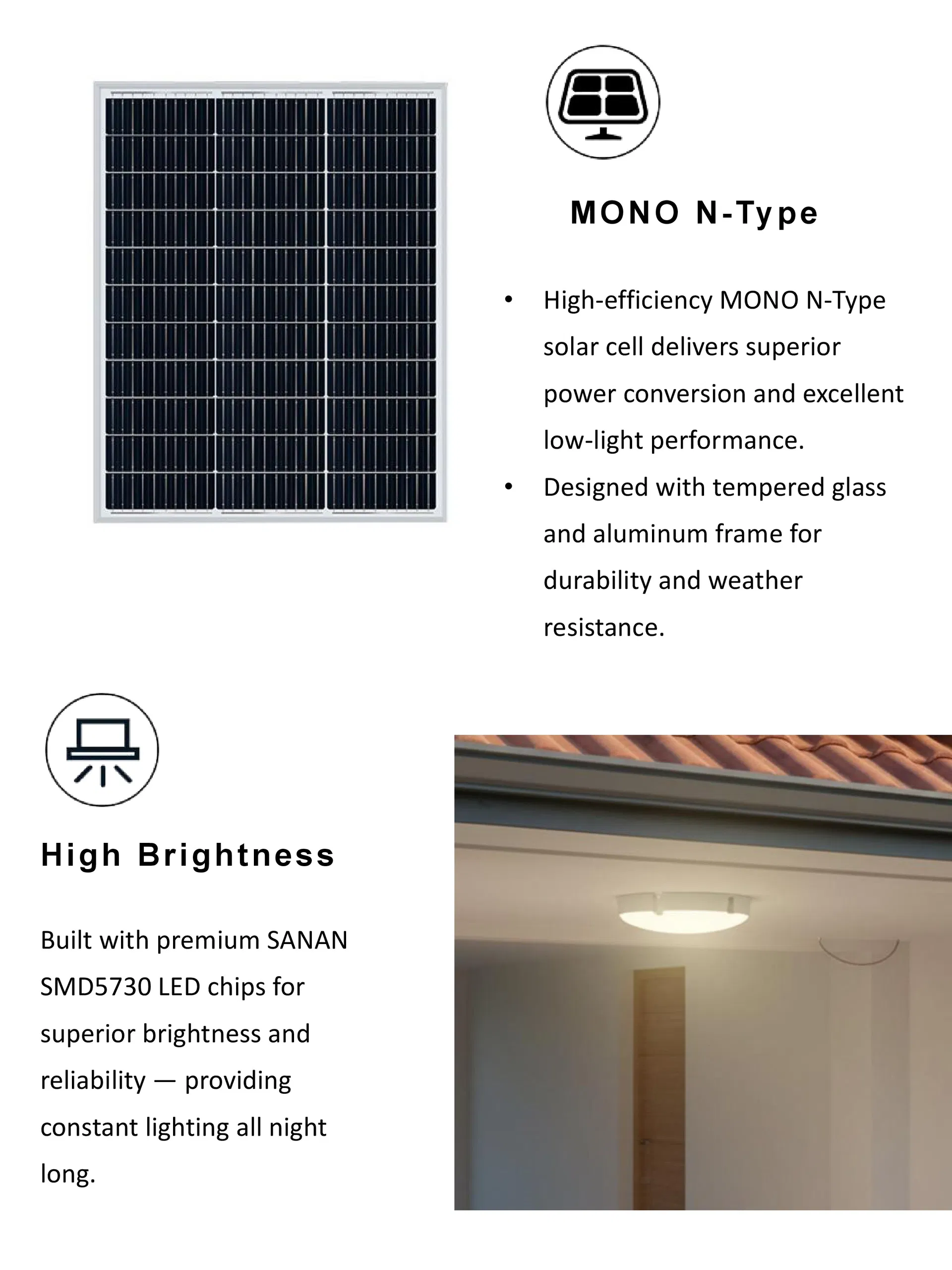 Solar LED Ceiling Light