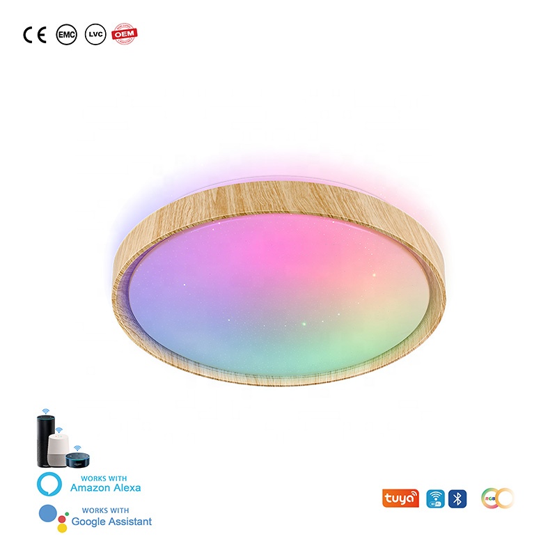 Top Selling TUYA WIFI 48W Smart LED Ceiling Light with Remote Control Dimmable &amp; RGB for Bedroom