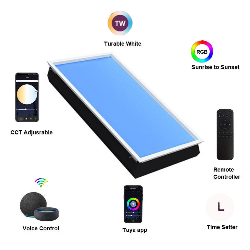 Smart Home Decor Blue LED Panel Light APP Control Recessed Sky Lamp Indoor Led Ceiling