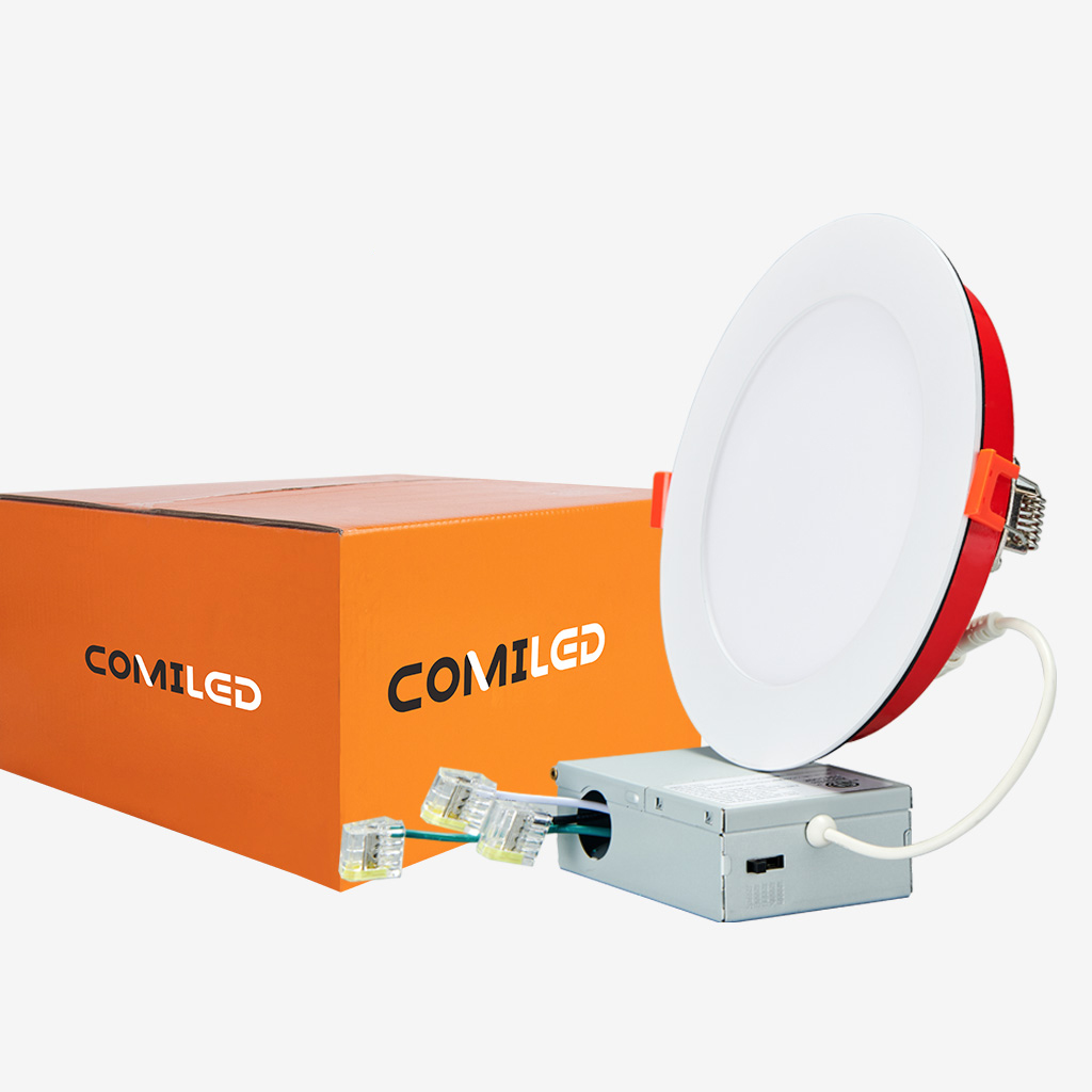 Hight Quality 6" Fire Rated LED Recessed Light 12W 5CCT Slim Panel Downlight Fireproof Ceiling Luminaire ETL Listed Dimmable