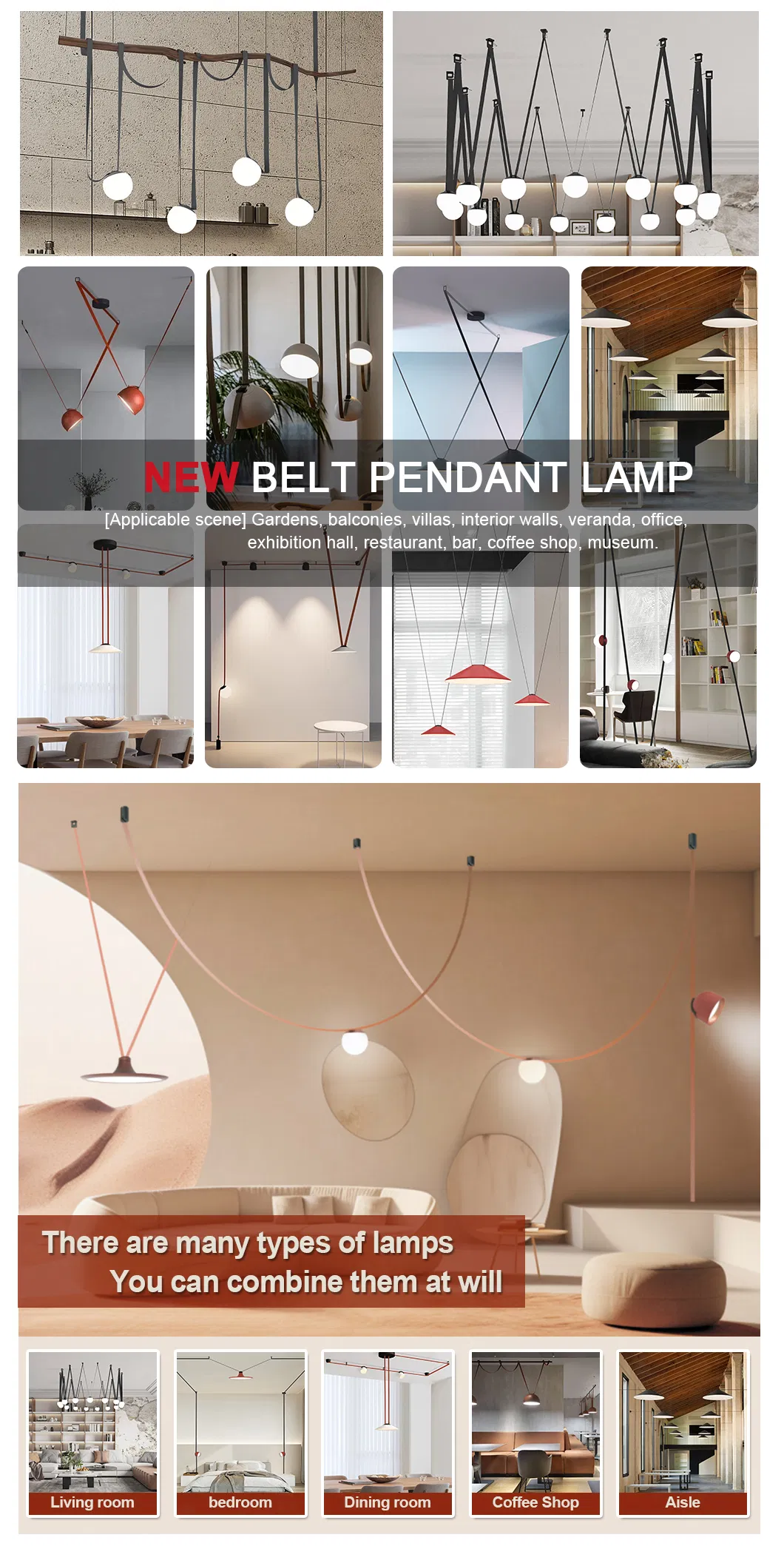 Modern Minimalist LED Pendant Lamp details