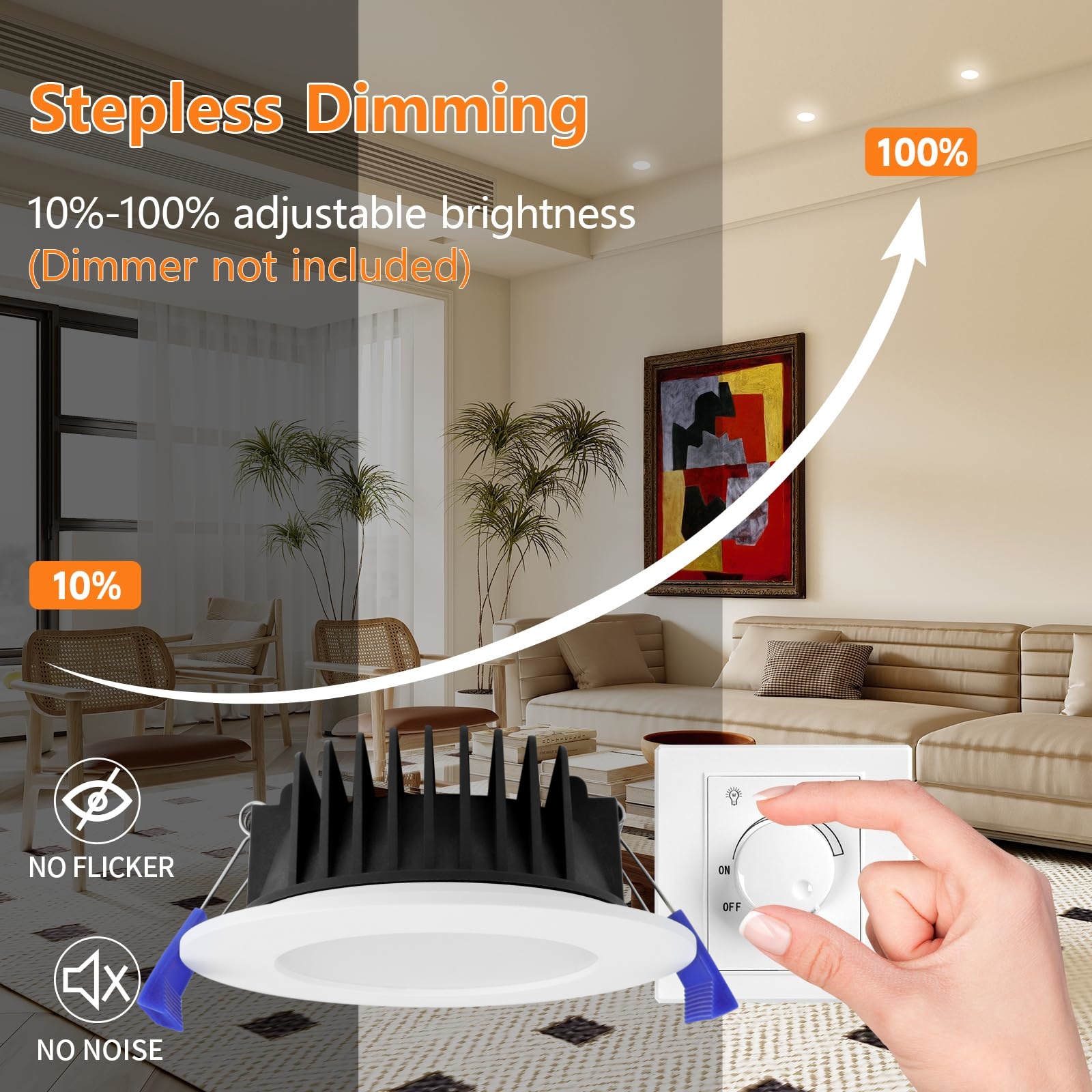 Australian Downlights 3CCT CE SAA IP54 Waterproof 90mm LED Downlight 10W 12W Recessed SMD Lamps Dimmable Aluminium Down Lights