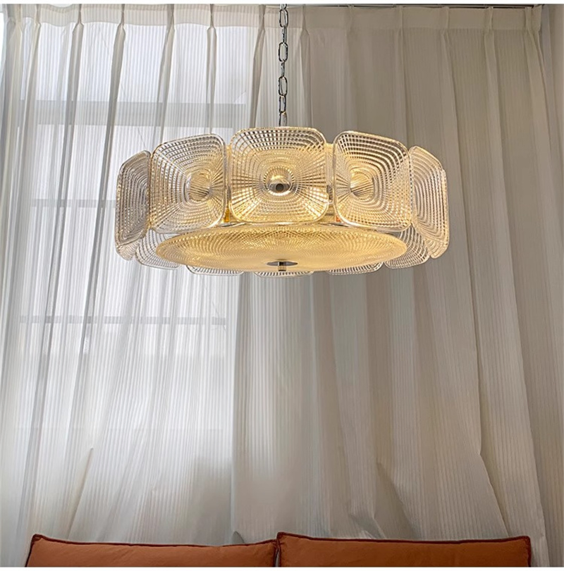 Murano Glass Chandelier Pendant Lamp Modern Decorative Lighting 3000K CCT Industrial French Minimalist Ceiling Hanging Lamp