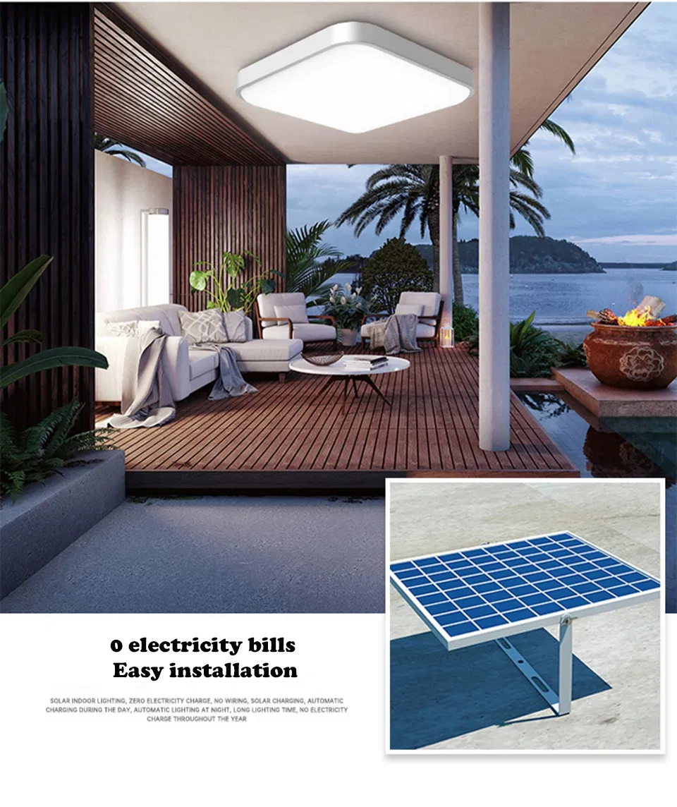 Energy-Saving Solar Ceiling Light for Garage Spaces with 1000lm Lumen Output & Motion Sensor Function