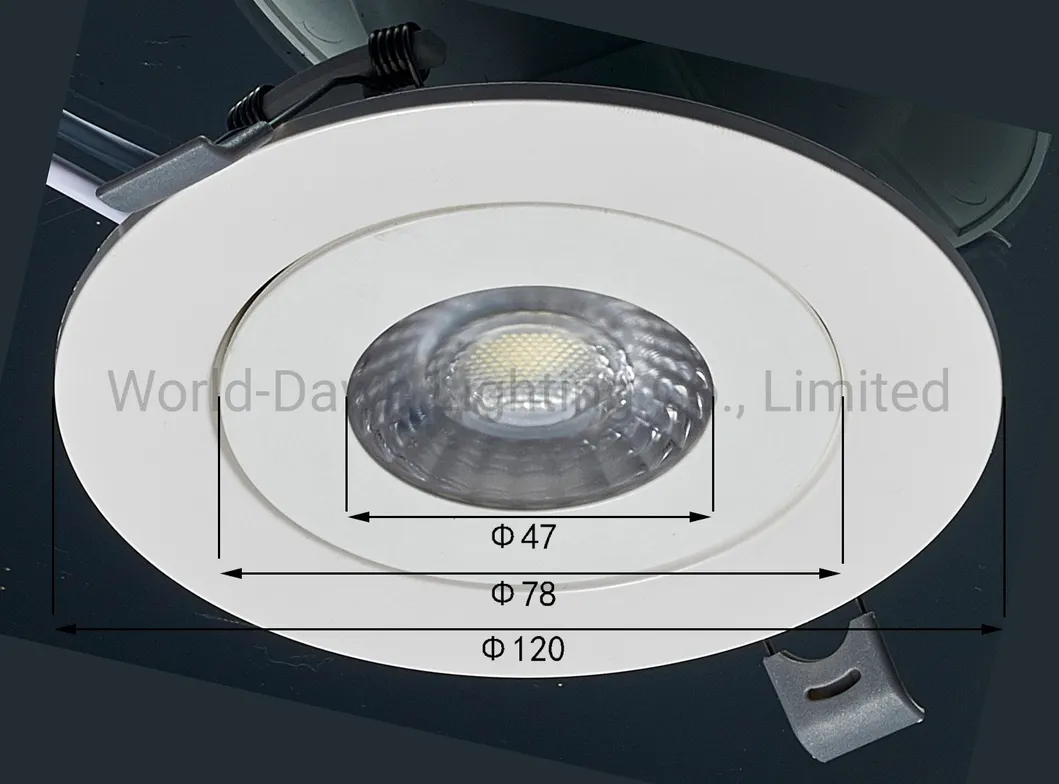 Round Shape LED Ceiling Lights 7W Gimbal Lighting Recessed LED Panel Light