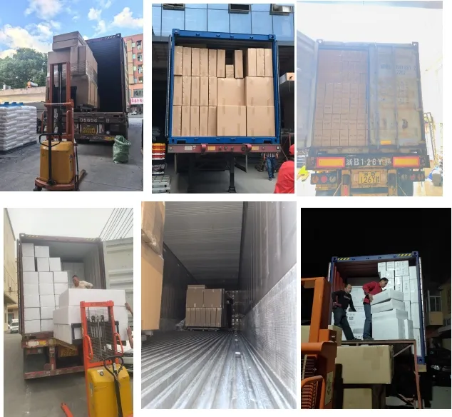 Securely packed panel lights prepared for international shipment