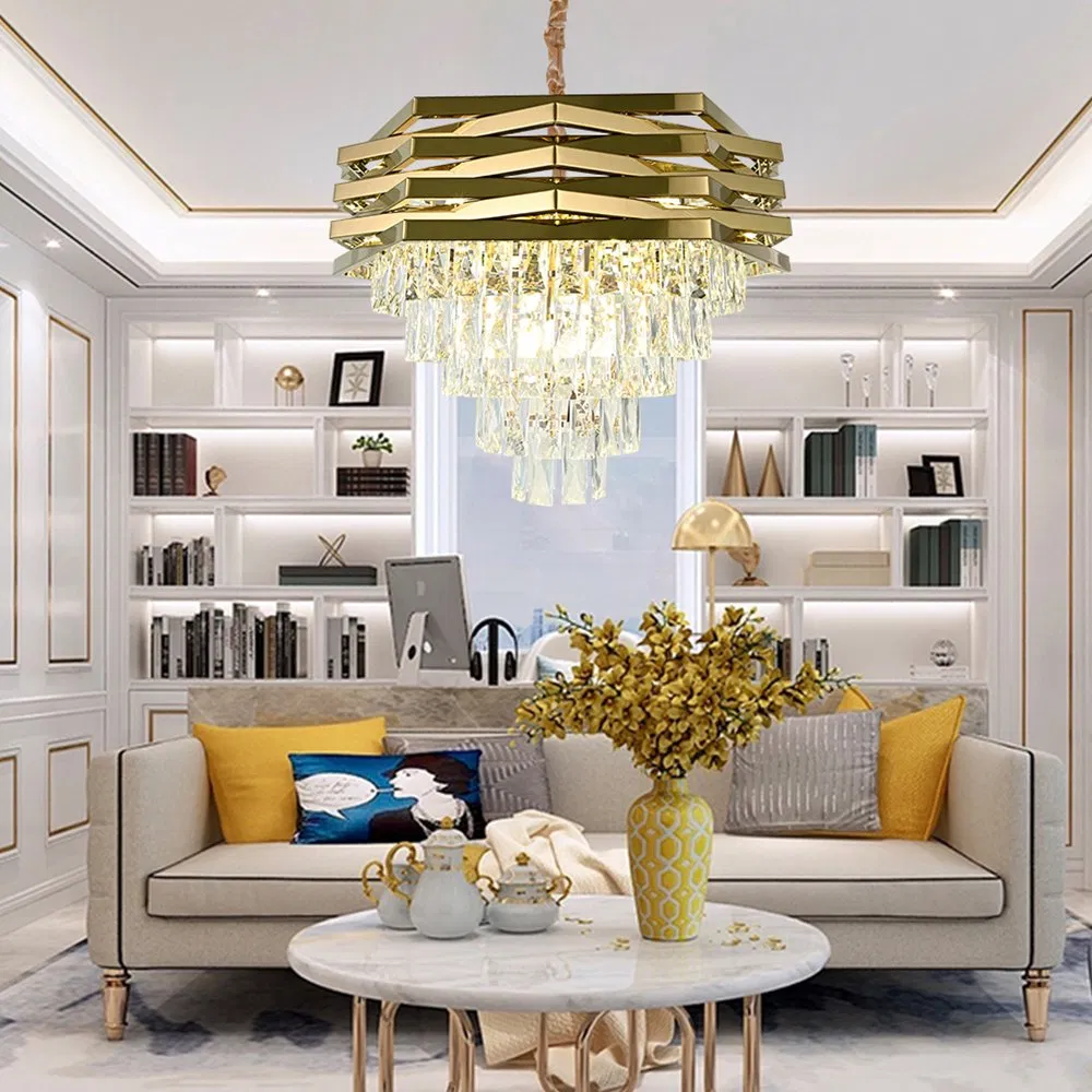 Crystal Chandelier Modern Minimalist Home Living Room Ceiling Decoration Luste Pendant Lamp
