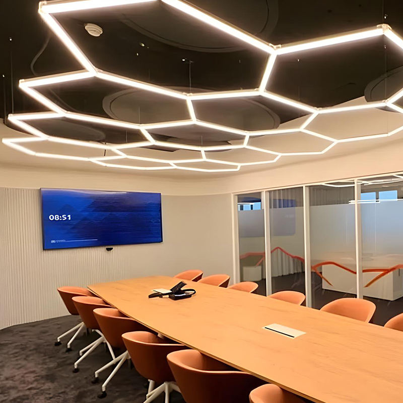 Dimmable RGB Hexagonal LED Ceiling Light Honeycomb Color Changing Modular Linkable Smart Remote App Garage