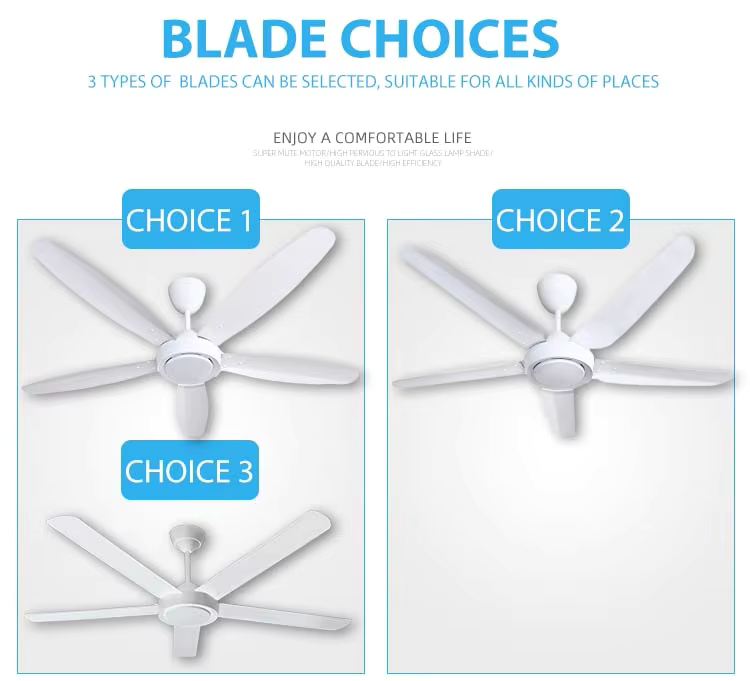CE 56 Inch 5 Blades Dimmable Led Bulb Lighting Ceiling Fan With Light and Remote Detail 1
