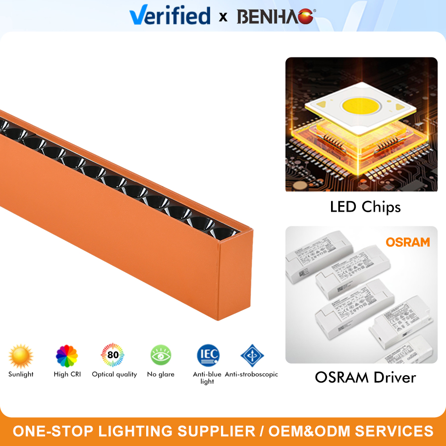 Ultra-Thin 40W Recessed LED Light Bar for Home Lighting &amp; Commercial Use, 1200mm