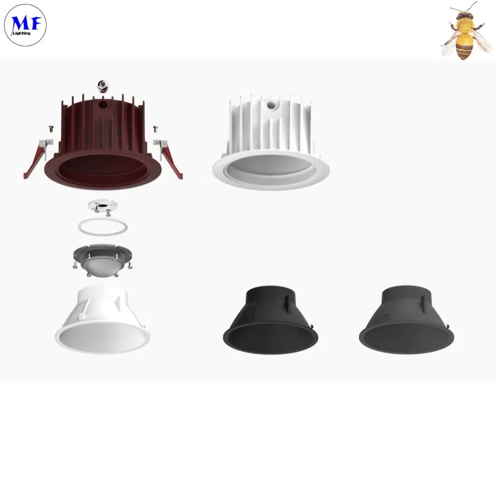 7W/10W/15W/20W/25W/30W/50W/40W/60W 2inch 3inch 4inch IP65 Waterproof Dustproof LED Spot Down Light with Dimmable 0-10V Dali Control for Bathroom Shower Room