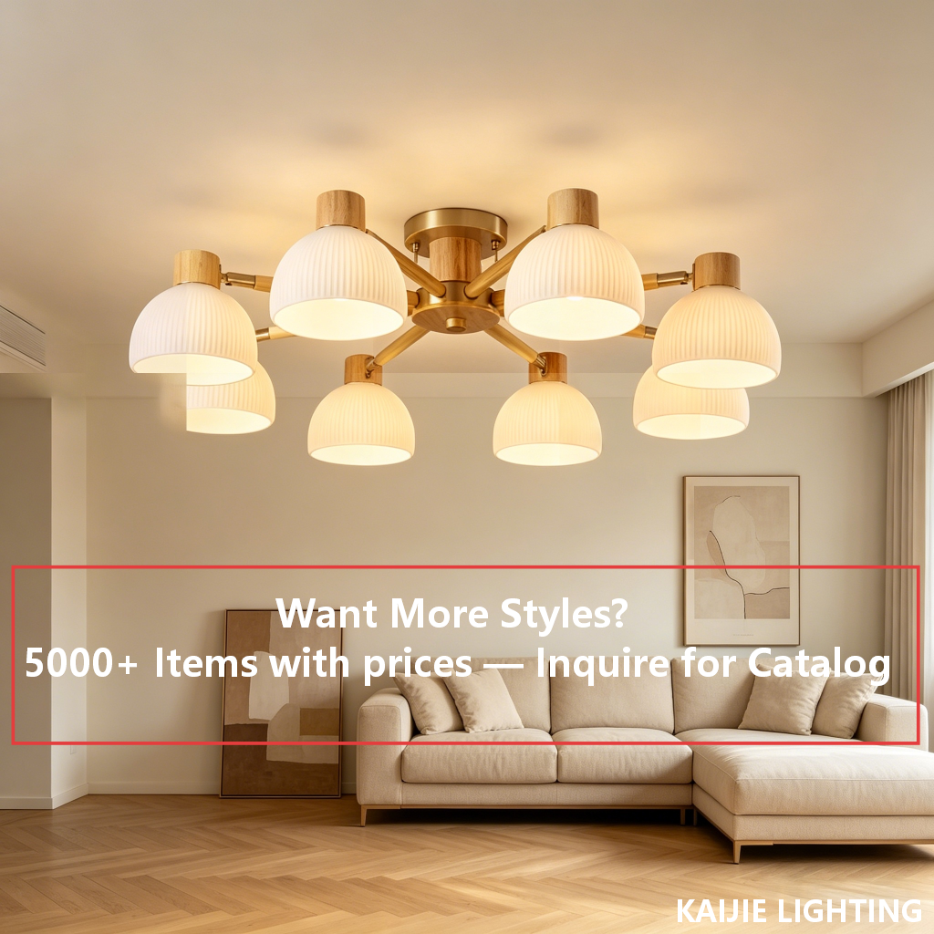 Japandi Style Ceiling Light Fixturewith Lampshades Semi Flush Mount Ceiling Lamp for Home Decor