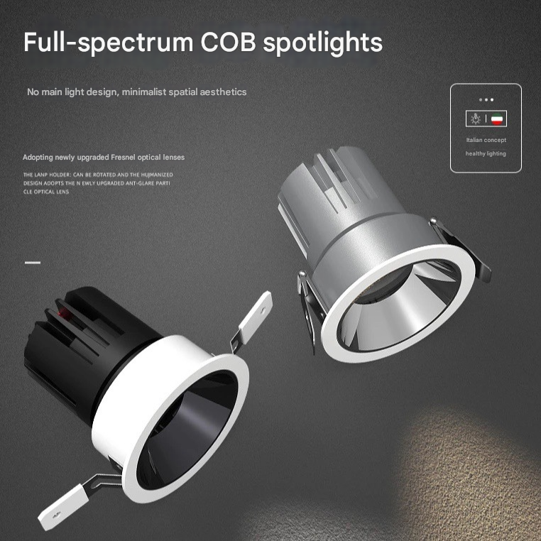KDBANG Contemporary Simple Deep Recessed Adjustable Ceiling Spot Light High Color Rendering Wall Washing Flush Mount Downlight
