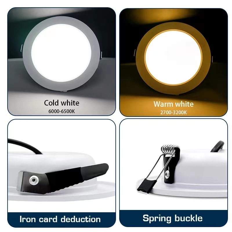 RGB LED Round Recessed Downlight Display 6