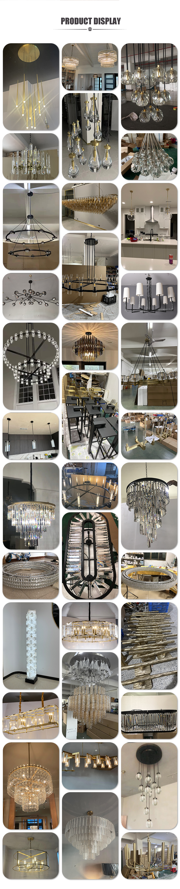 Modern Luxury American Style Crystal Lucens Semi Flush Mount Chandelier Living Room Simple Bedroom Restaurant Ceiling for Hotel