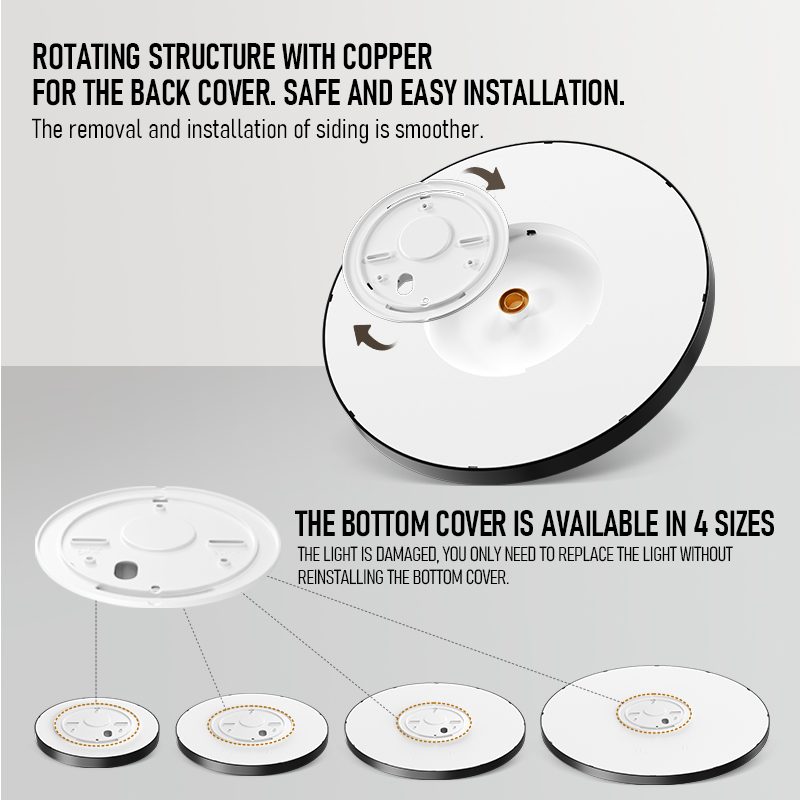 Modern Smart Ultra Thin Round Surface Mounted LED Ceiling Lamp With Dip Switch For Bedroom Living Room Home Decoration