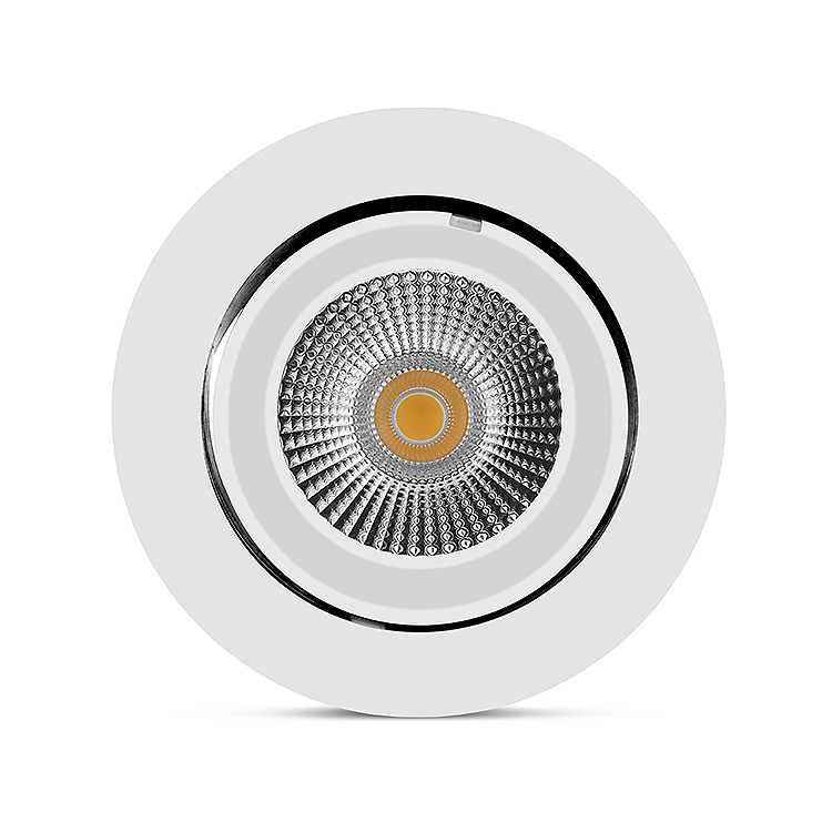 Anti Glare Flicker Free Recessed COB 30W LED Gimbal Downlight
