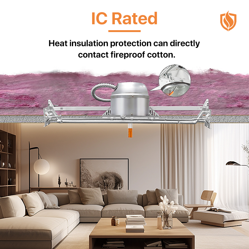 4Inch Indoor Decoration Round LED Fire Rated Downlight Housing Combination Recessed Mounted Fireproof Downlight for Commercial