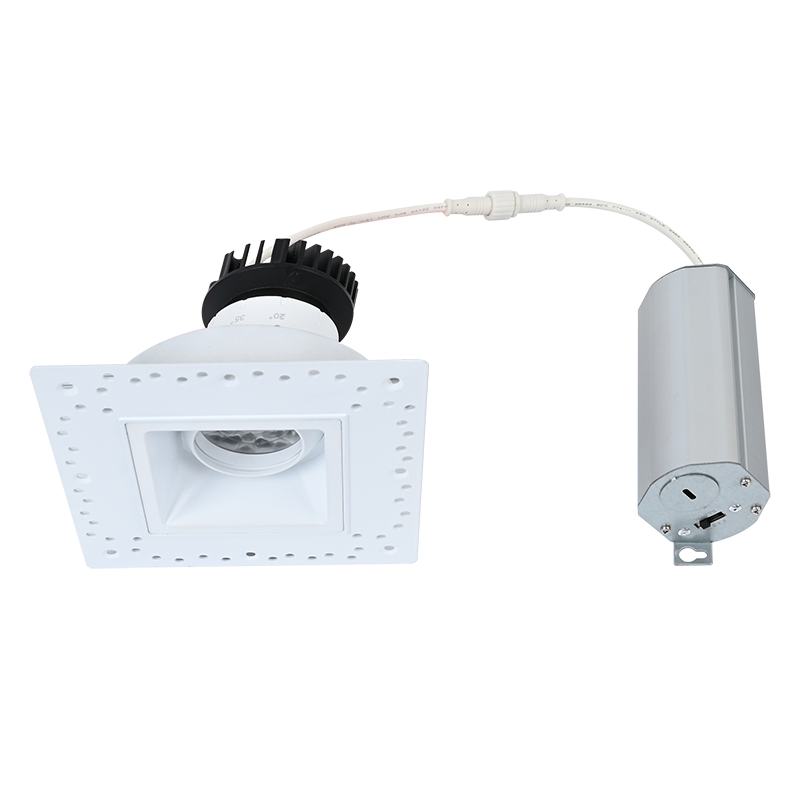 Factory Price Innovative Beam Angle Adjustable Gimbal Square Trimless LED Downlight Recessed Embedded Flangelss Down Light Ceiling Downlight