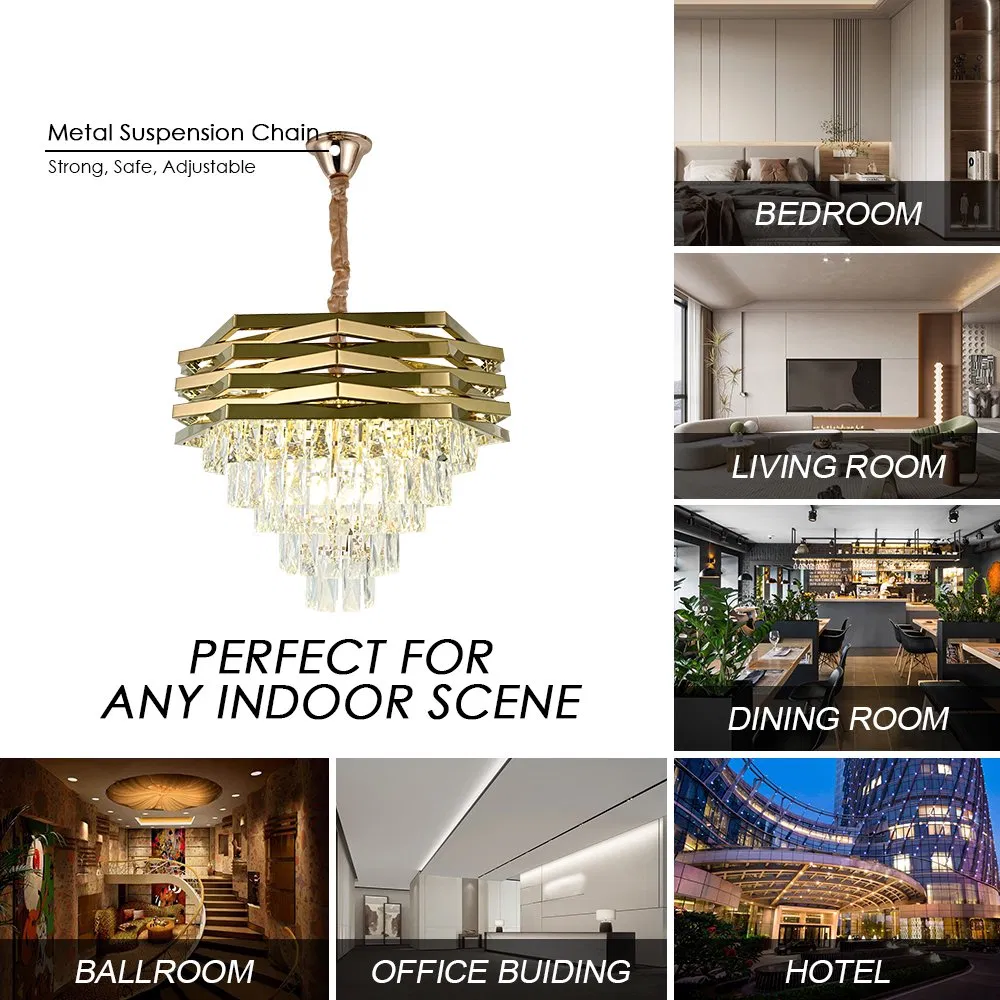 Crystal Chandelier Modern Minimalist Home Living Room Ceiling Decoration Luste Pendant Lamp