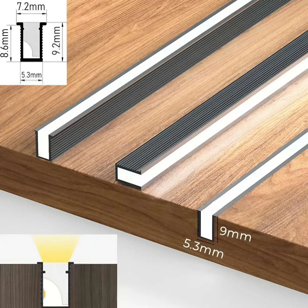 Ultra-Thin LED Shelf Lighting with Motion Sensor for Cabinets