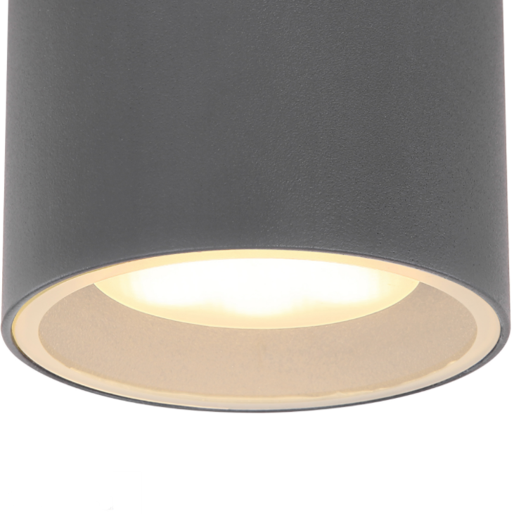 Modern Die-Cast Aluminum Black Waterproof Cylinder Gx53 Porch Outdoor Ceiling Light Fixture