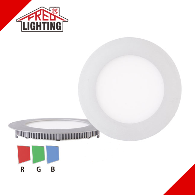 Factory Manufacture 12w 18w 24w Round Rgb Recessed Dimmable Ceiling Commercial Led Panel Lights